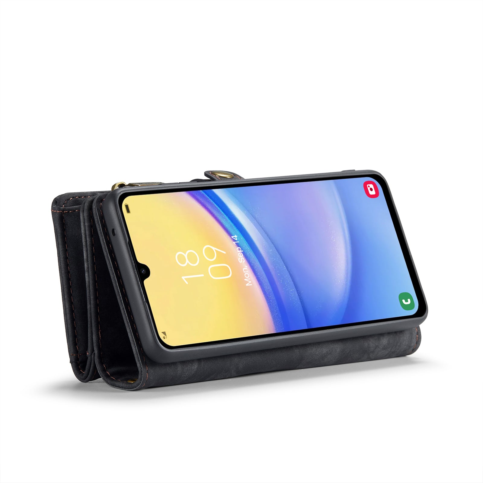 For Samsung Galaxy A16 5G / A16 4G Case CASEME 008 Series Detachable Leather Zipper Wallet Phone Cover - Black For Samsung Galaxy A16 5G / A16 4G Case CASEME 008 Series Detachable Leather Zipper Wallet Phone Cover - Black